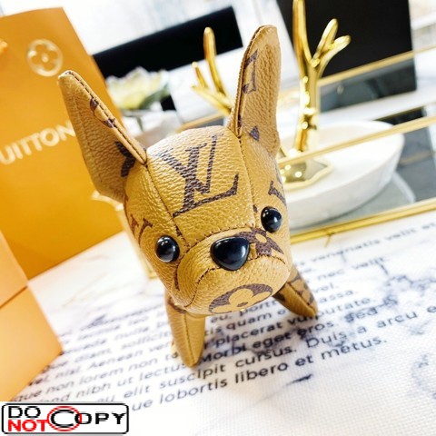 Replica Louis Vuitton Dog Bag Charm en sleutelhouder Khaki te koop met  goedkope prijs bij Fake Bag Store
