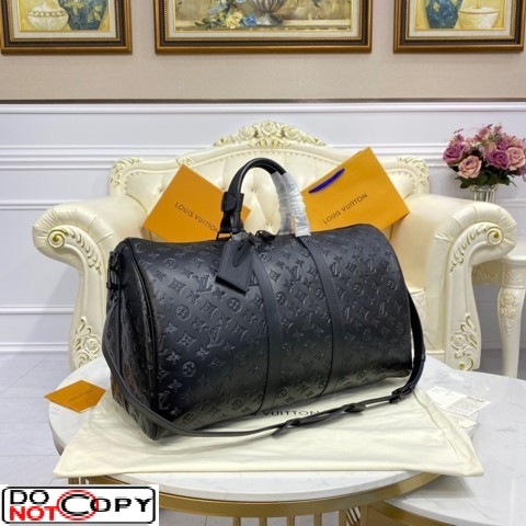 Replica Louis Vuitton Keepall Bandouliere 50 Monogram Shadow M45731 Fake  Sale Online