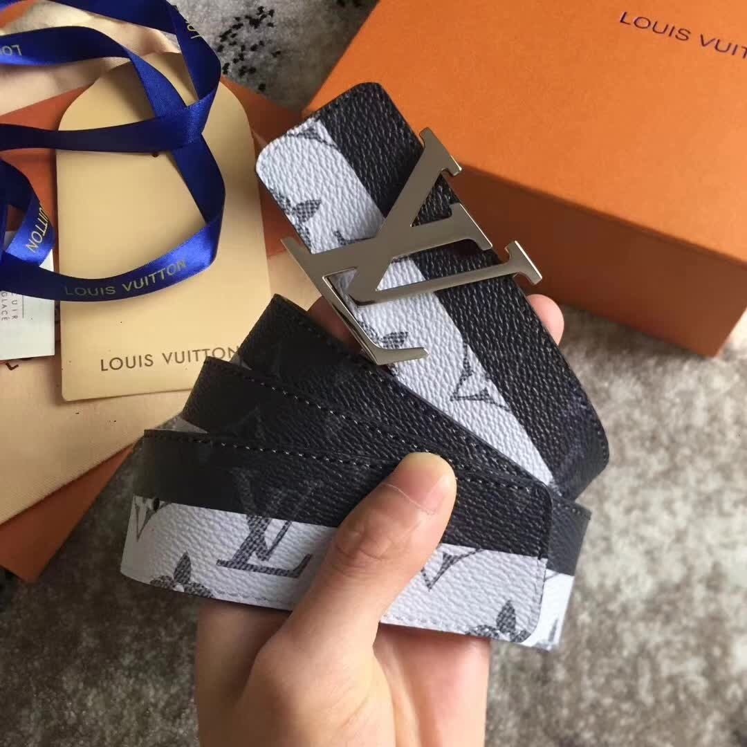 Réplica Louis Vuitton Monogram Canvas Belt 38mm Ancho Blanco