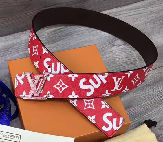 Réplica Louis Vuitton Supreme Monogram Belt Rojo a la venta con precio  barato en la tienda de bolsos falsos