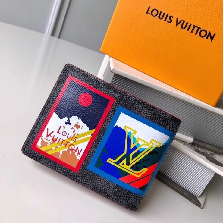 Louis Vuitton Multiple Wallet Damier Graphite Patches N60097