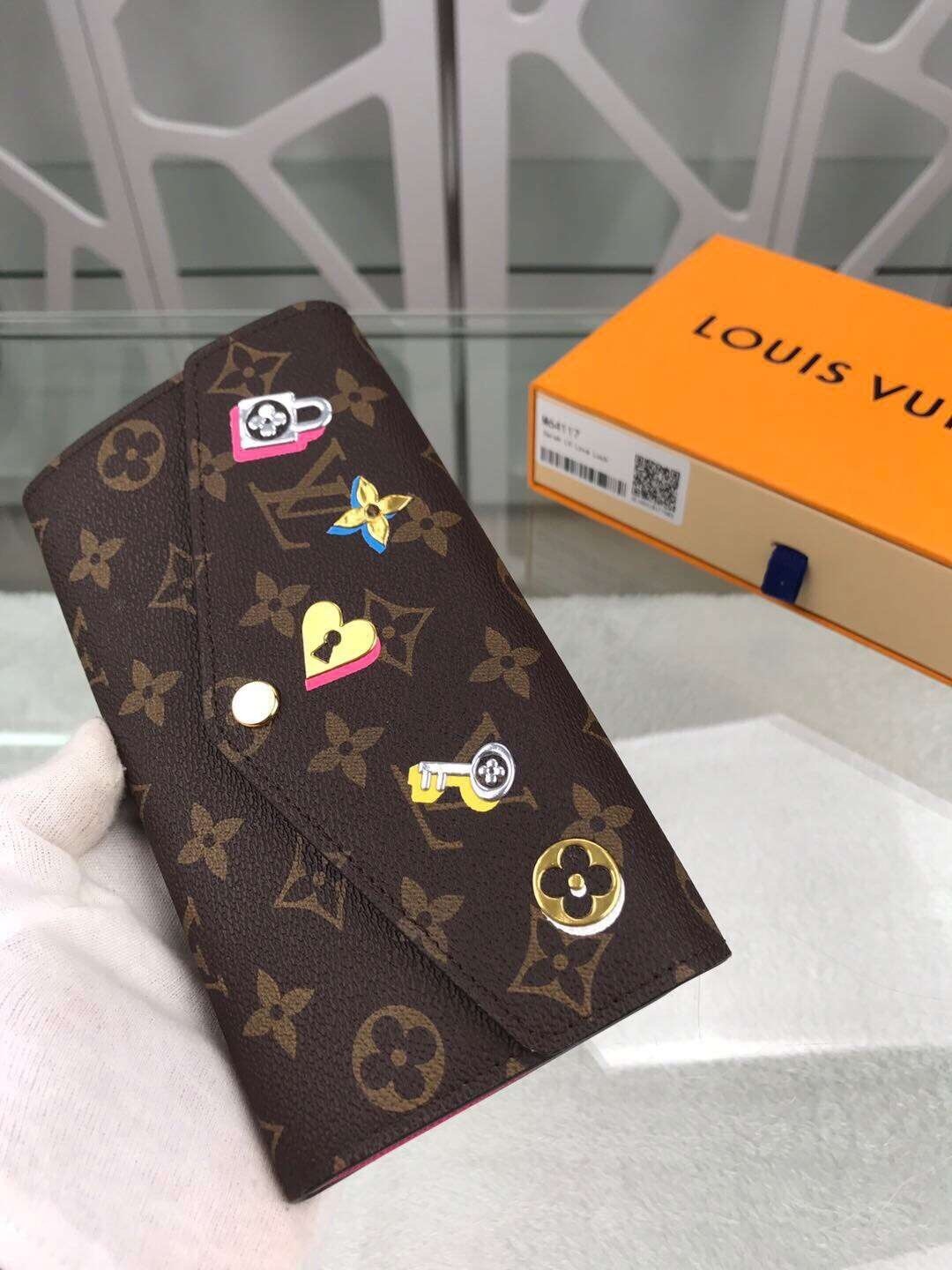 Louis Vuitton Monogram Portefeuille Sarah Love Lock M64117 Long