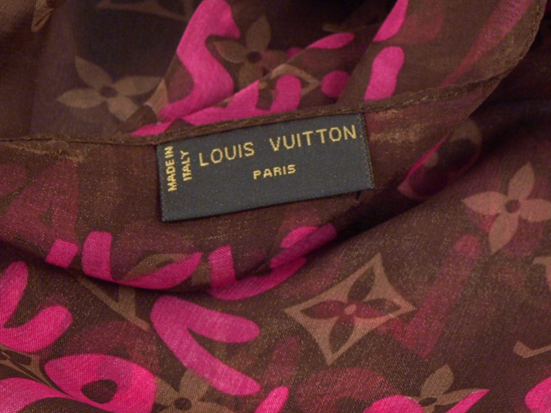 LOUIS VUITTON MP1065 Stephen Sprouse Scharpes felted Graffiti Stole/Shawl  Scarf