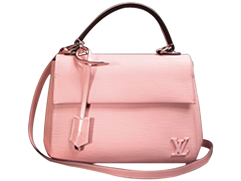 Rose Ballerine EPI Leather Cluny Bag