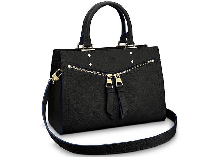 Louis Vuitton M54196 Zipped Handbag PM Monogram Empreinte Leather Noir