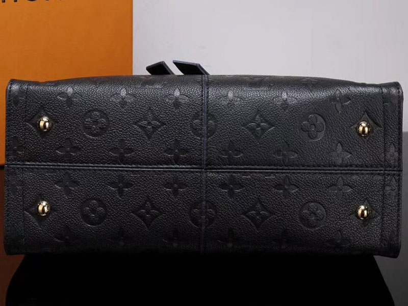 Louis Vuitton M54196 Zipped Handbag PM Monogram Empreinte Leather Noir