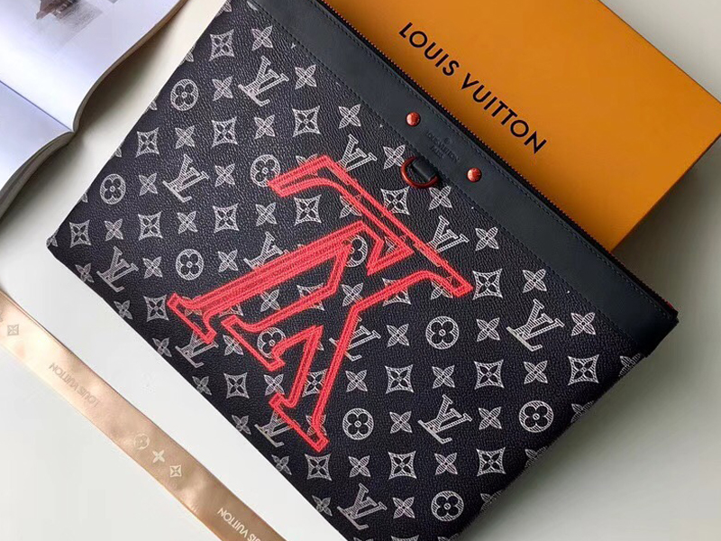 Louis Vuitton PM Pochette Apollo Monogram Upside Down Ink Navy in