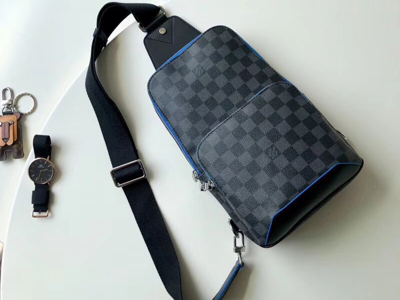 Replica Louis Vuitton Avenue Sling Bag N41056 Damier Graphite Canvas For  Sale