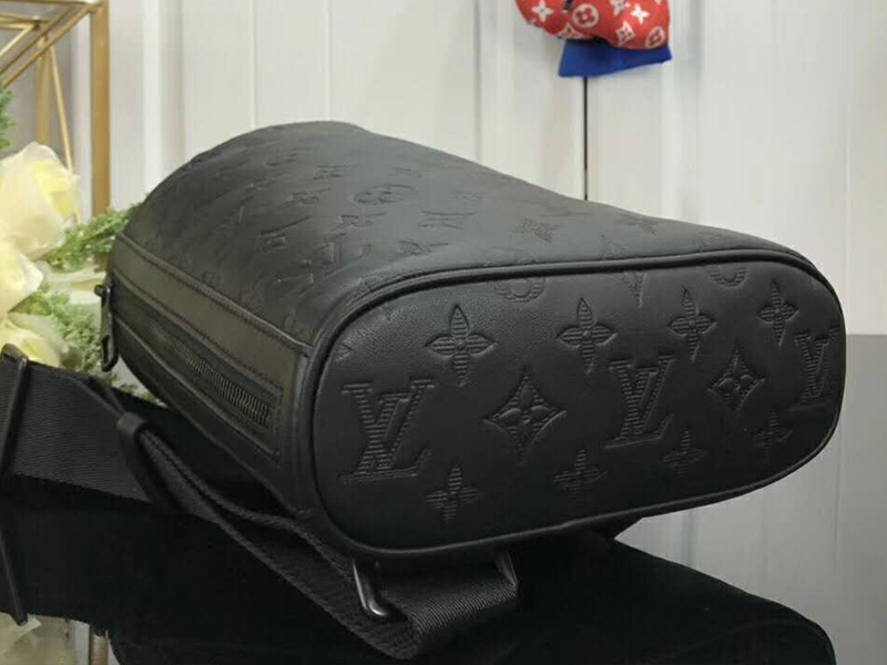 Louis Vuitton Chalk Nano Bag Monogram Shadow Leather Black 22107011